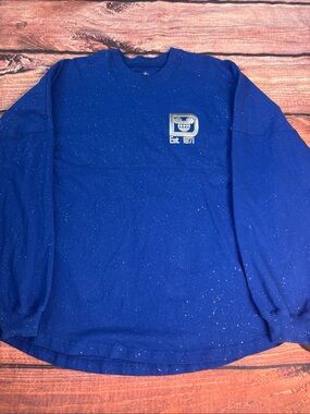 Disney Parks Wishes Come True Blue Spirit Jersey Walt Disney World WDW Medium